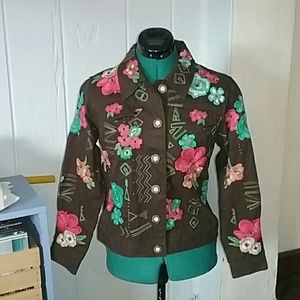Ann Trinity embroidered jacket,  Size small